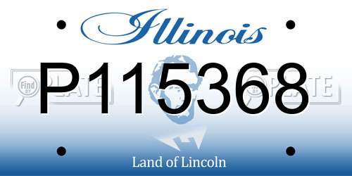 P115368 Illinois License Plate