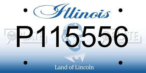 P115556 Illinois License Plate