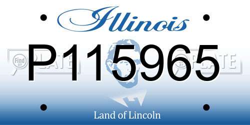 P115965 Illinois License Plate