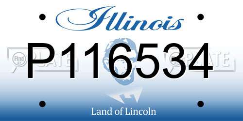 P116534 Illinois License Plate