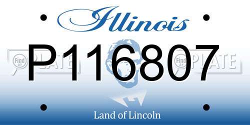 P116807 Illinois License Plate