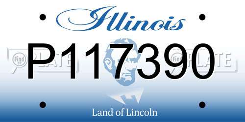 P117390 Illinois License Plate