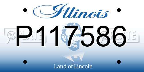 P117586 Illinois License Plate