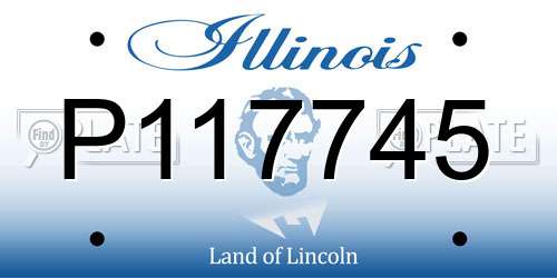 P117745 Illinois License Plate