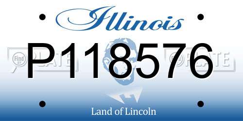P118576 Illinois License Plate
