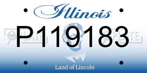 P119183 Illinois License Plate