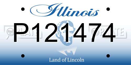 P121474 Illinois License Plate