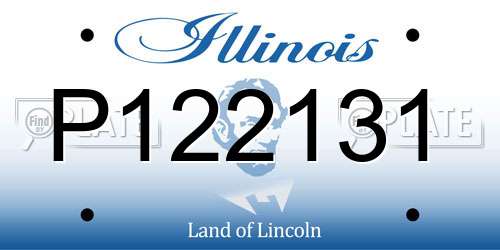 P122131 Illinois License Plate