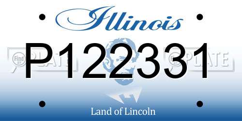 P122331 Illinois License Plate