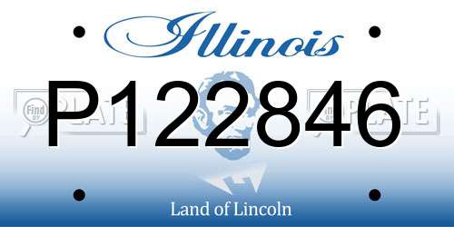 P122846 Illinois License Plate