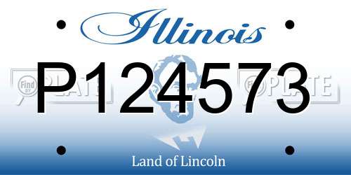 P124573 Illinois License Plate