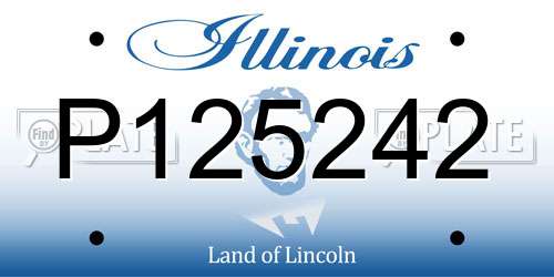 P125242 Illinois License Plate