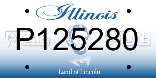 P125280 Illinois License Plate