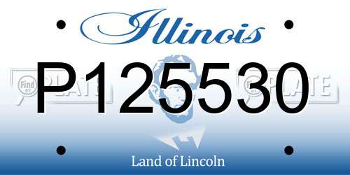 P125530 Illinois License Plate