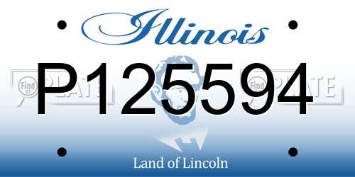 P125594 Illinois License Plate
