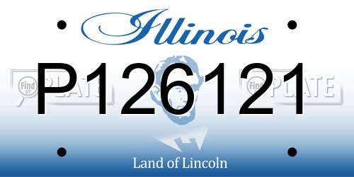 P126121 Illinois License Plate