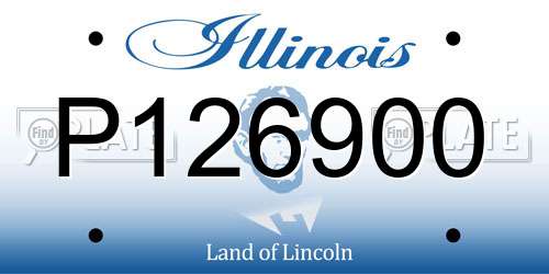 P126900 Illinois License Plate