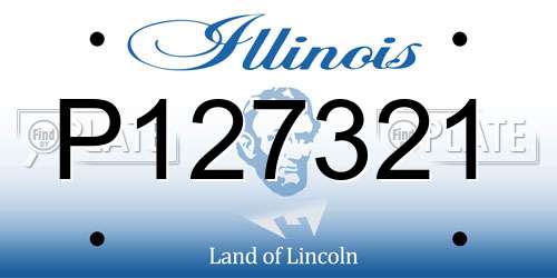P127321 Illinois License Plate