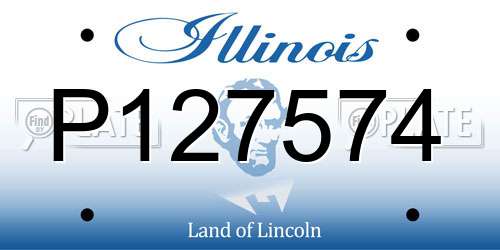 P127574 Illinois License Plate