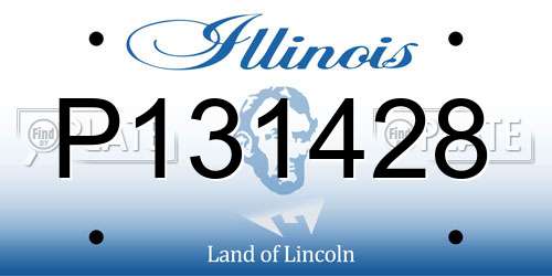 P131428 Illinois License Plate