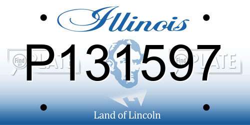 P131597 Illinois License Plate