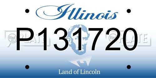 P131720 Illinois License Plate