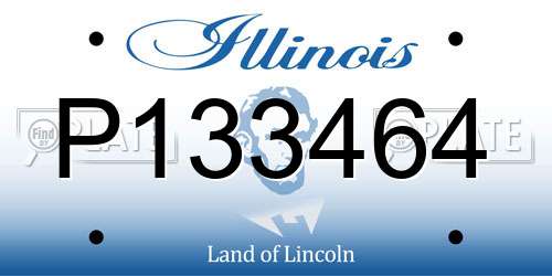 P133464 Illinois License Plate