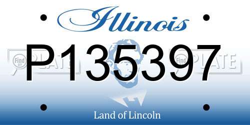 P135397 Illinois License Plate
