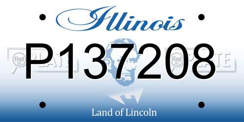 P137208 Illinois License Plate