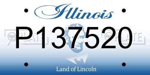 P137520 Illinois License Plate