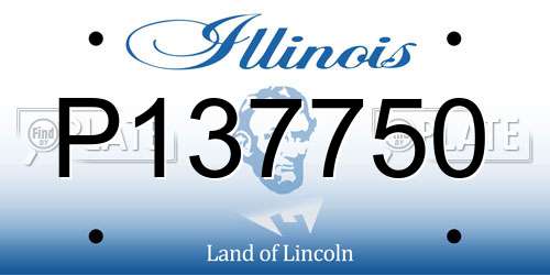 P137750 Illinois License Plate