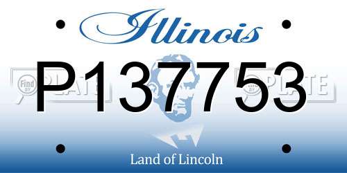 P137753 Illinois License Plate