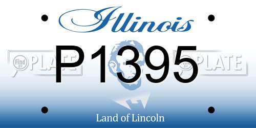 P1395 Illinois License Plate