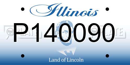P140090 Illinois License Plate