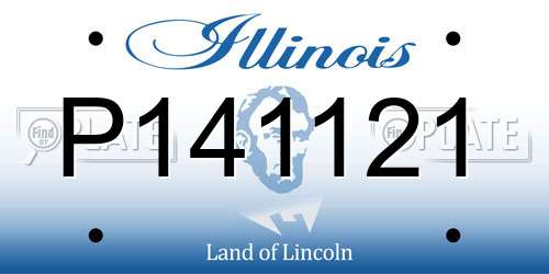 P141121 Illinois License Plate