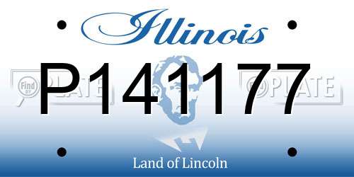 P141177 Illinois License Plate