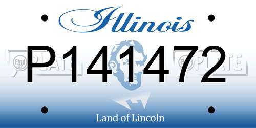 P141472 Illinois License Plate
