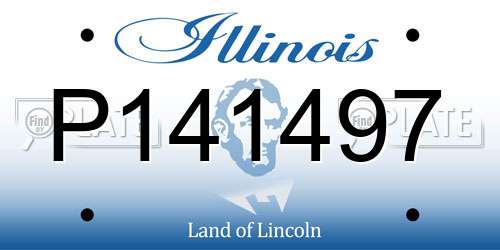 P141497 Illinois License Plate