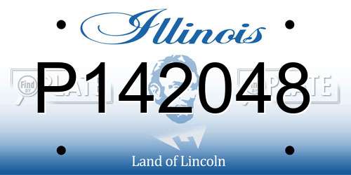 P142048 Illinois License Plate