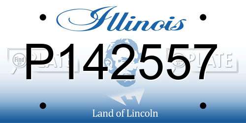 P142557 Illinois License Plate