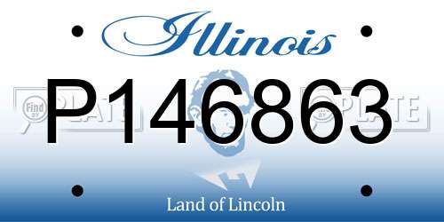 P146863 Illinois License Plate