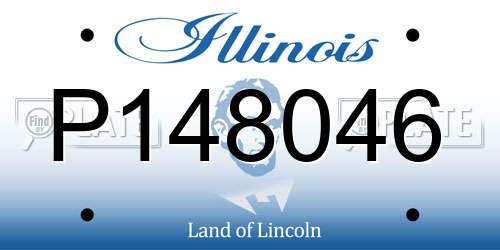 P148046 Illinois License Plate