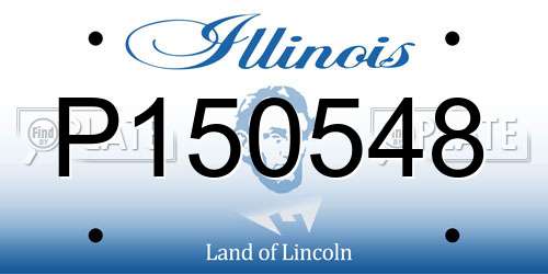 P150548 Illinois License Plate