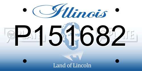 P151682 Illinois License Plate
