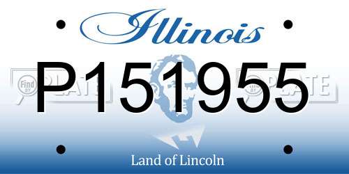 P151955 Illinois License Plate