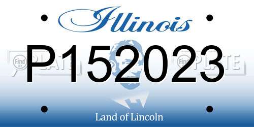 P152023 Illinois License Plate