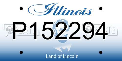 P152294 Illinois License Plate