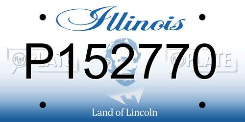 P152770 Illinois License Plate