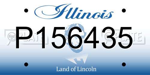 P156435 Illinois License Plate