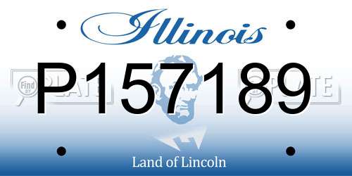 P157189 Illinois License Plate